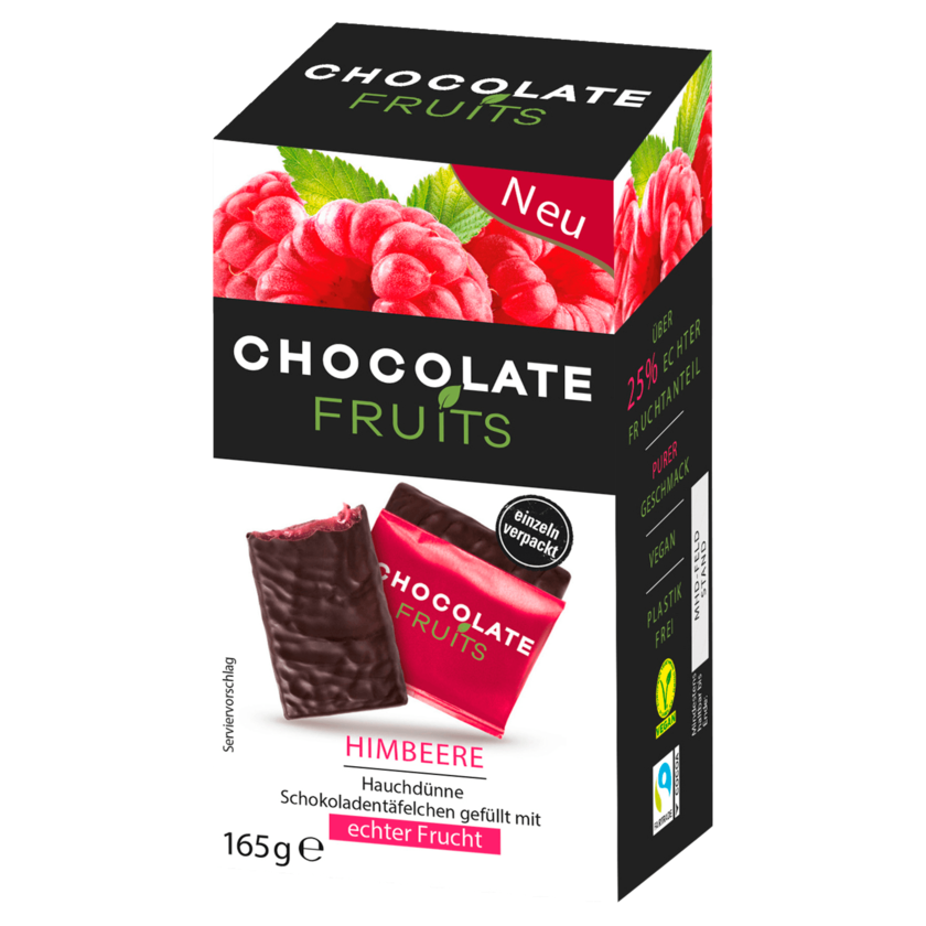 Chocolate Fruits Himbeer 165g